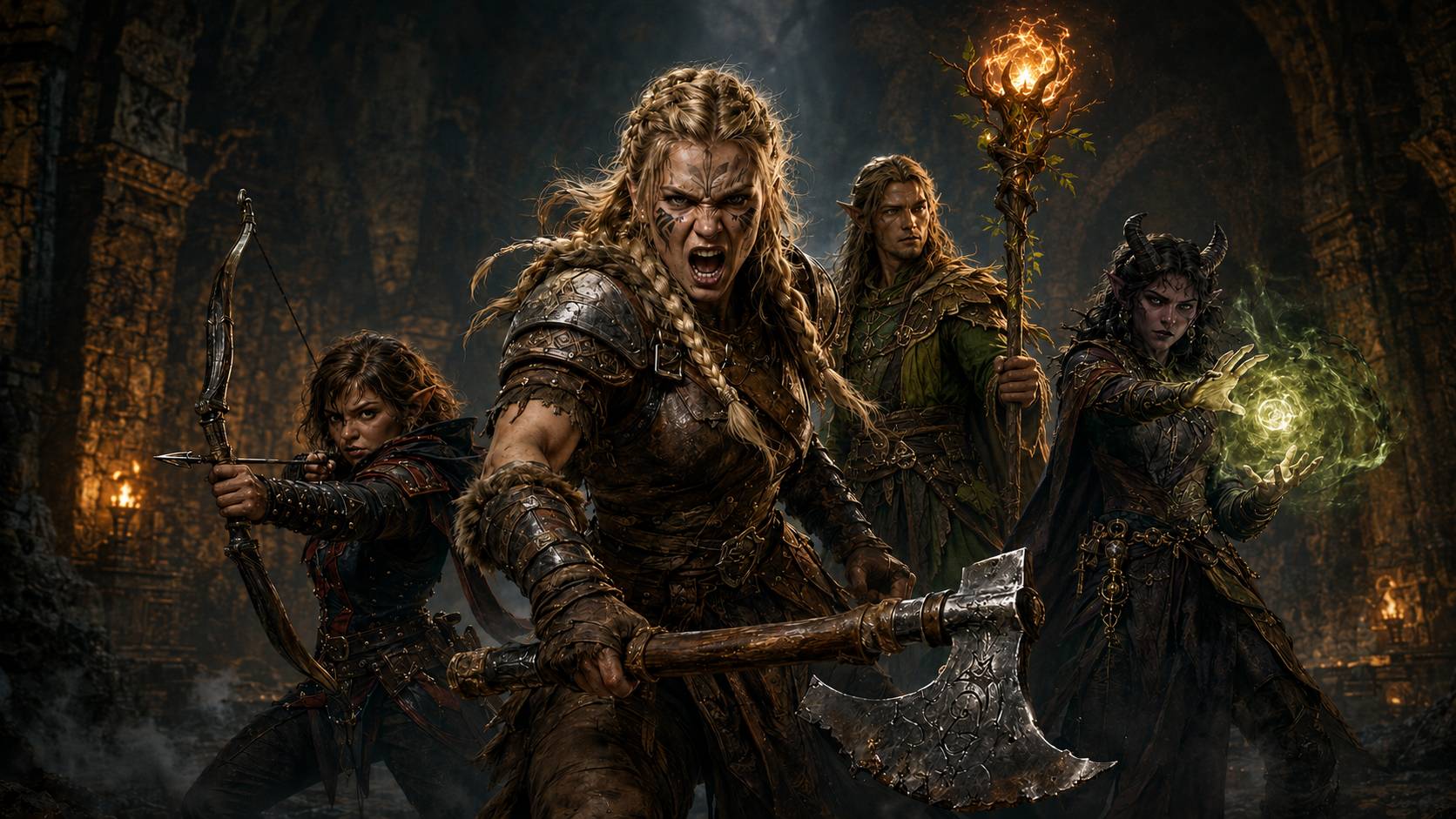 Battle scene background