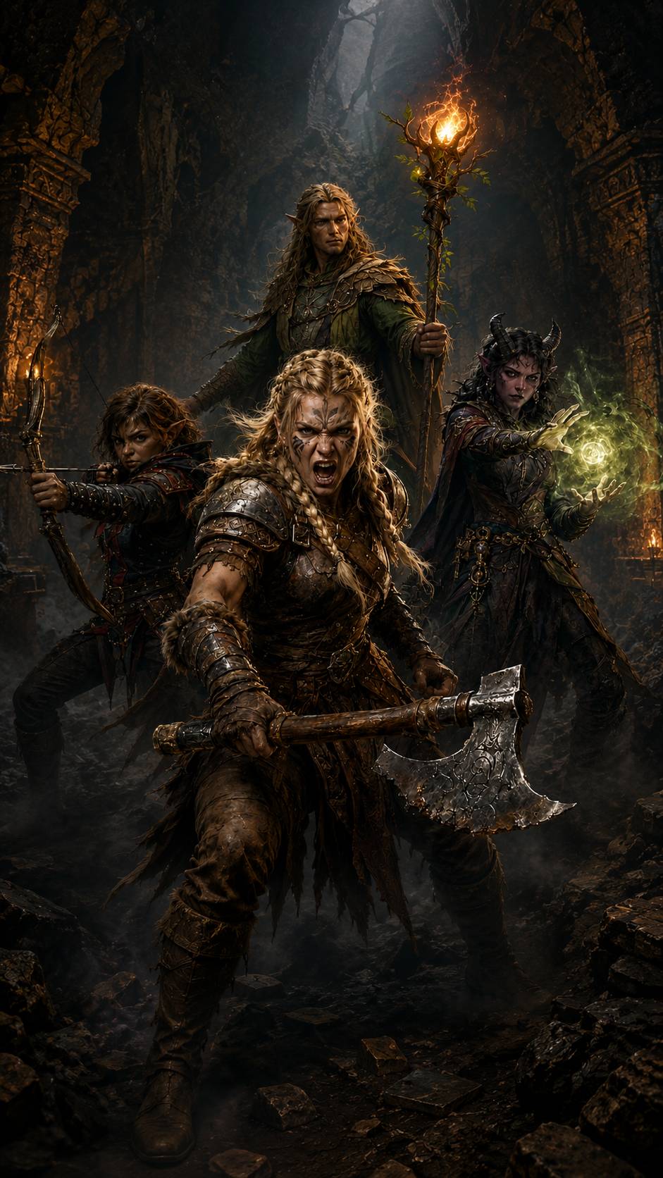 Battle scene background